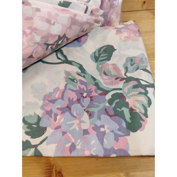 Vtg Dan River Floral Two Pair Rod Pocket Drapes 1 NOS 1 Open 84x84" - Picture 5 of 7